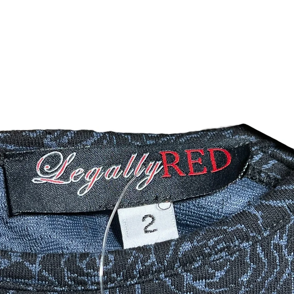 NWT Fame Legally Red Embroidered Rose‎ Print Flare Midi Dress